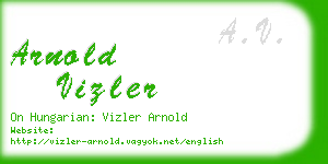 arnold vizler business card